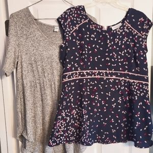 Lot of 2, Large Maternity Shirts